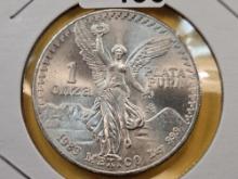 GEM Brilliant Uncirculated 1983 Mexico Silver Onza