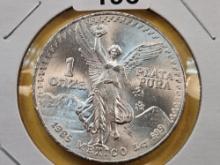 GEM Brilliant Uncirculated 1985 Mexico Silver Onza