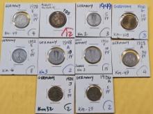 Ten Mixed World Coins