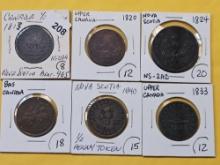 Six Canadian Bank Tokens