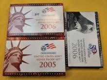 Three US Silver Proof Sets