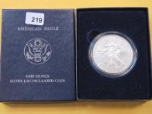 GEM Brilliant Uncirculated 2008-W American Silver Eagle
