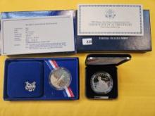 Two US Mint GEM Proof Deep Cameo Commemorative Silver Dollars