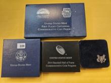 Four Silver US Mint Commemorative Silver Coins