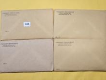 Four US 90% Silver Proof Sets