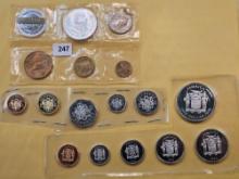 One Full Mexican Uncirculated Coin Set and Two Partial World Proof Sets