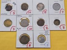 Ten Mixed Exonumia Items