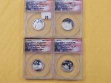 PERFECT! Four ANACS Proof 70 Deep Cameo America the Beautiful Quarters