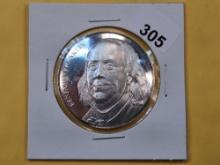 One Troy Ounce .999 Silver Proof Art Round