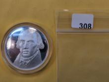 One Troy Ounce .999 Silver Proof Art Round