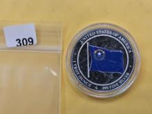 One Troy Ounce .999 Silver Proof Art Round
