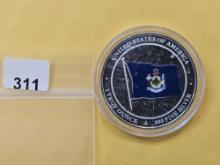 One Troy Ounce .999 Silver Proof Art Round
