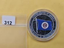 One Troy Ounce .999 Silver Proof Art Round