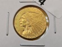 GOLD! Brilliant About Uncirculated Plus 1926 Gold Indian 2.5 Dollars
