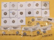 Twenty-three Mixed Year Silver Dimes