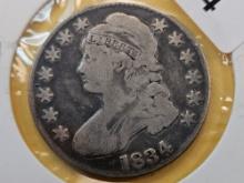 1834 Capped Bust Silver Half Dollar