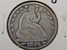 1854-O Arrows Seated Liberty Half Dollar