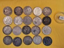 ** FULL ROLL ** Twenty Morgan Silver Dollars