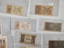 Twenty-one mixed pieces of World Currency