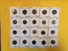 Twenty mixed Great Britain Farthings
