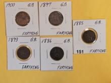 Five mo-better Great Britain farthings