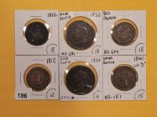 Six older Canadian Bank Tokens