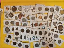 Seventy-two pieces of mixed World coinage