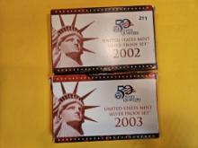 2002 and 2003 US SILVER Proof Sets