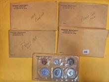 Five US SILVER Proof sets in OGP