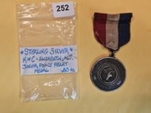Sterling Silver Knights of Columbus Medal