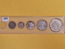 Type coin set in Whitman plastic holder
