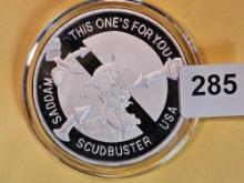 One Troy ounce .999 fine silver proof art round