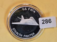 One Troy ounce .999 fine silver proof art round