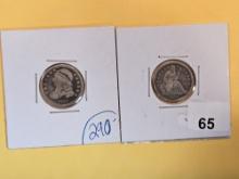 1837 and 1838 Silver Dimes