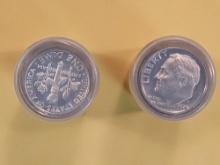Two rolls of Proof, Clad, Roosevelt Dimes