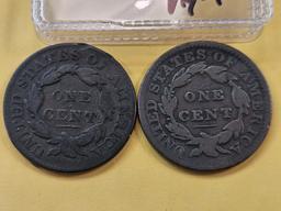 1831 and 1833 Coronet Head Large Cents