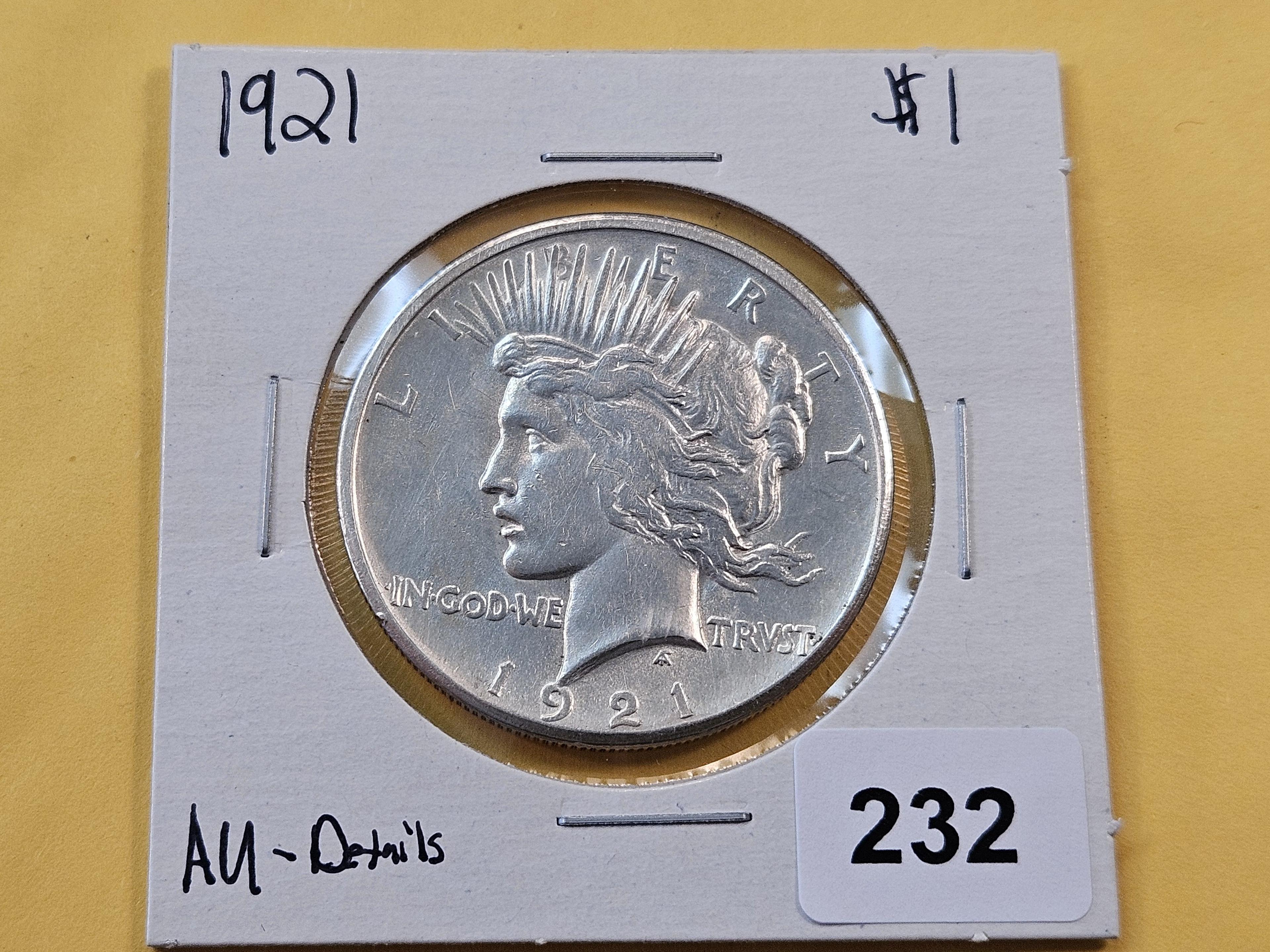 ** KEY DATE ** 1921 Peace Silver Dollar