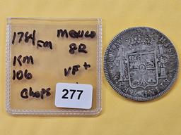 1784 Mexico Silver Eight Reals with Chop Marks in Very Fine plus