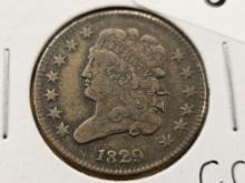 1829 Classic Head Half Cent