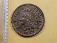 1888 Indian Head Cent in About Uncirculated Plus