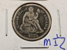 Better Date 1876-CC Seated Liberty Silver Dime