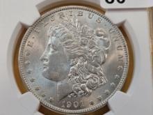 NGC 1901-O Morgan Silver Dollar in Mint State 63