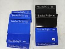 Ten mixed US Proof Sets
