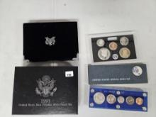 Five mixed US Silver Proof Sets
