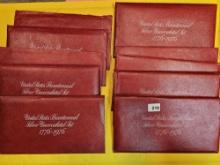 Ten 1976 Three-Coin SILVER Bicentennial Mint Sets