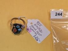 Signed, Hand-crafted Sterling Silver Native American ring