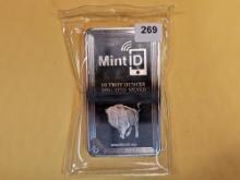 TEN Troy ounce .999 fine silver MINT ID Bar