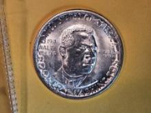 Very Choice Brilliant Uncirculated 1946-D Commemorative Silver Half Dollar