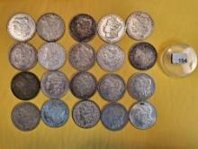 ** FULL ROLL ** Twenty Morgan Silver Dollars