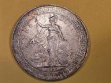Cool 1897 Great Britain Trade Dollar in Extra Fine plus